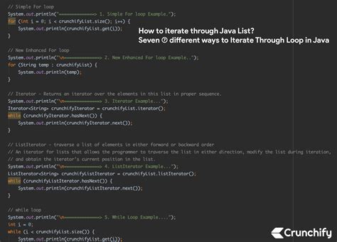 for loop list java|Java For Loop .